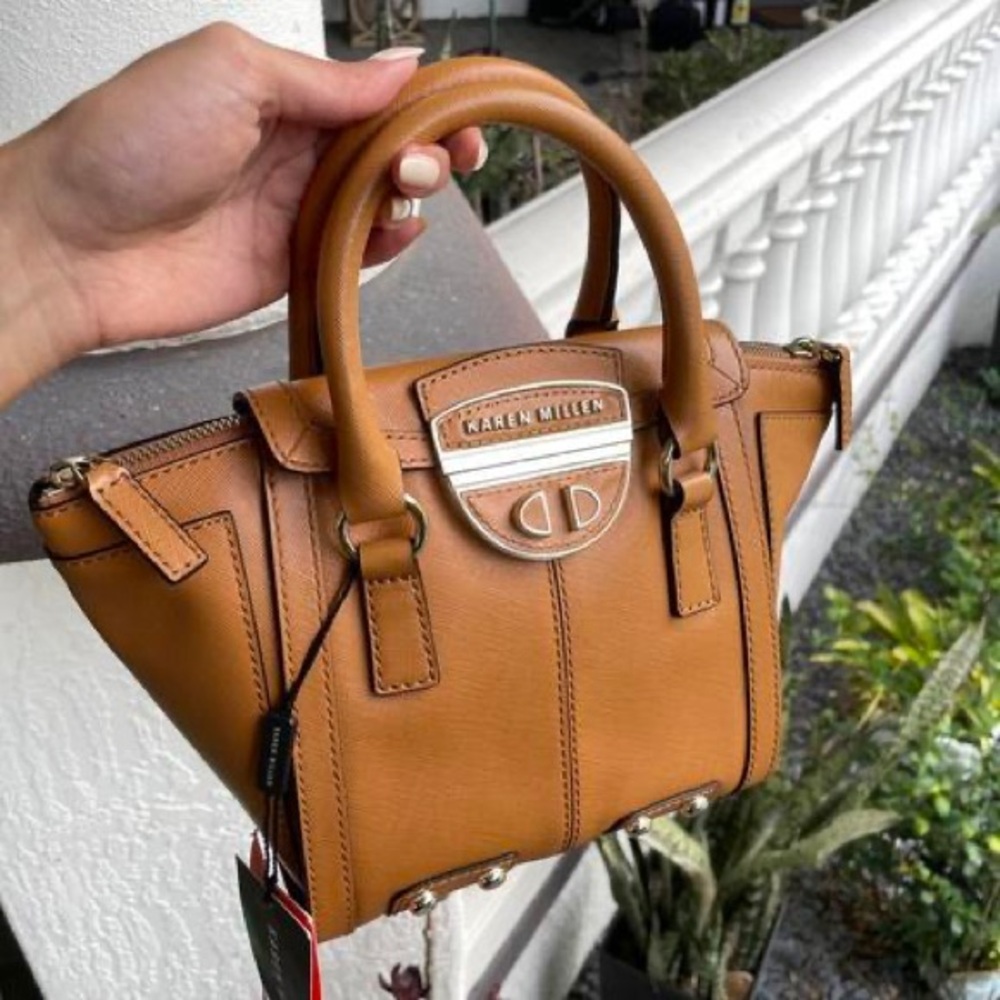 Karen Millen Caramel Satchel Bag